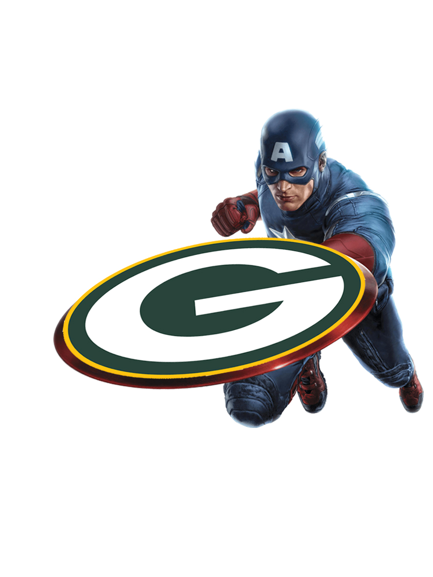 Green Bay Packers Captain America Logo vinyl decal